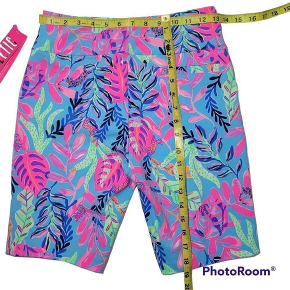 Lilly Pulitzer Reid Shorts Womens Size 0 XS UPF 50+ Luxletic Porto Blue Golf NWT - Picture 16 of 16